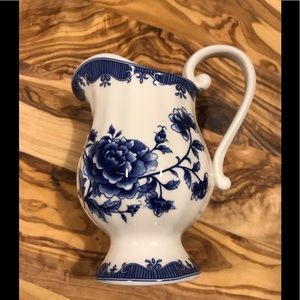 London Pottery ~ Pitcher ~ Blue & White Floral ~ Ceramic
